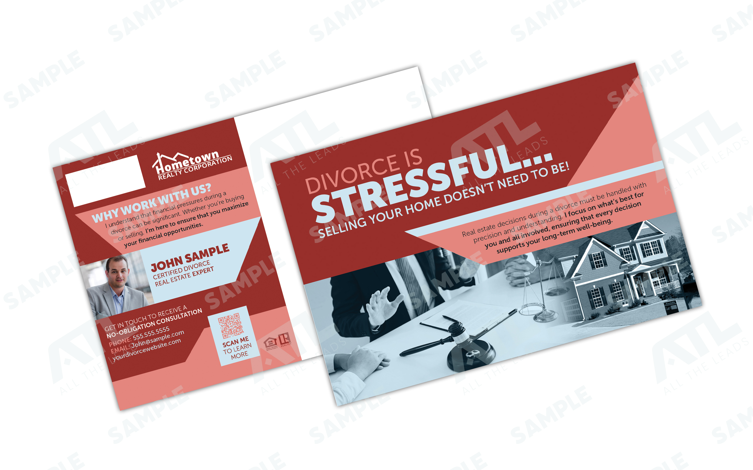 Divorce Is Stressful Postcard Design